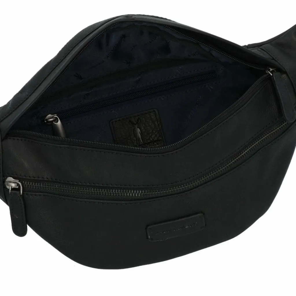 Jack Kinsky Gürteltaschen<Porto Gürteltasche Leder 30 cm schwarz