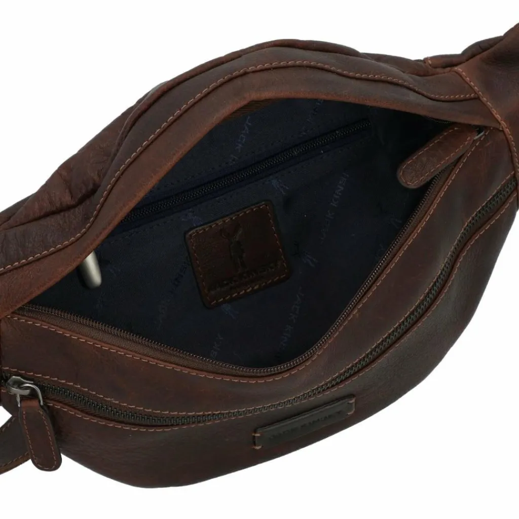 Sale Jack Kinsky Porto Gürteltasche Leder 30 cm mokka