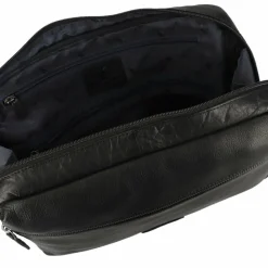 Discount Jack Kinsky Porto Umhängetasche Leder 33 cm schwarz
