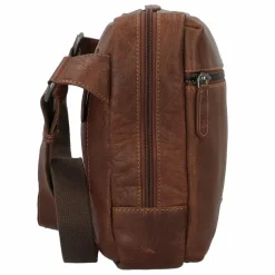 Best Jack Kinsky Porto Umhängetasche Leder 33 cm cognac