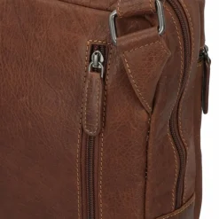 Best Jack Kinsky Porto Umhängetasche Leder 33 cm cognac