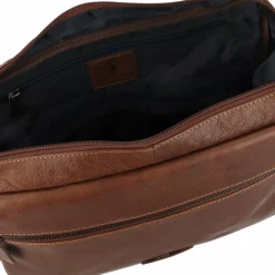 Best Jack Kinsky Porto Umhängetasche Leder 33 cm cognac