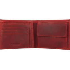 Jack Kinsky Herrengeldbörsen Querformat<Risör Geldbörse RFID Schutz Leder 13 cm rot