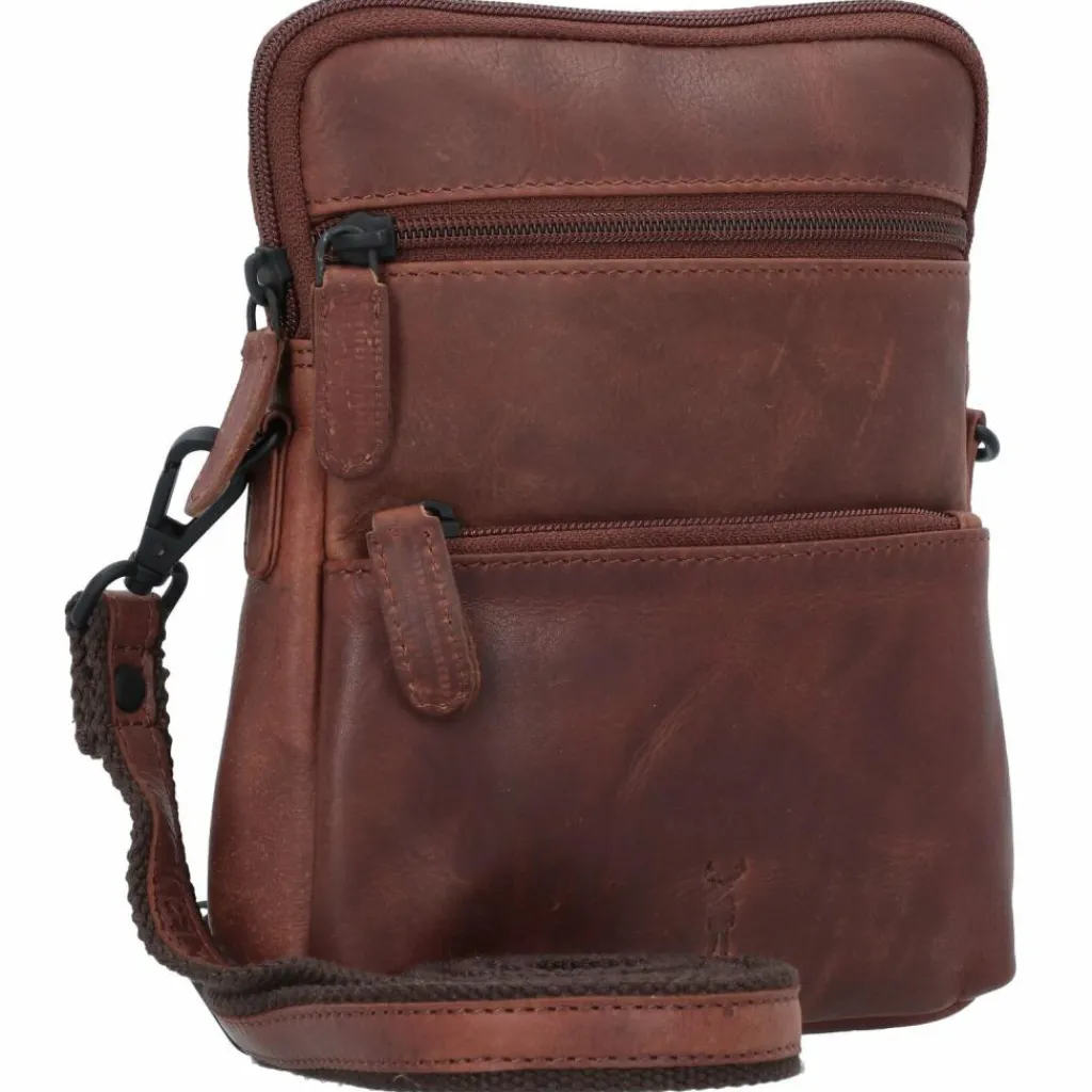 Jack Kinsky Risör Umhängetasche Leder 15.5 cm cognac