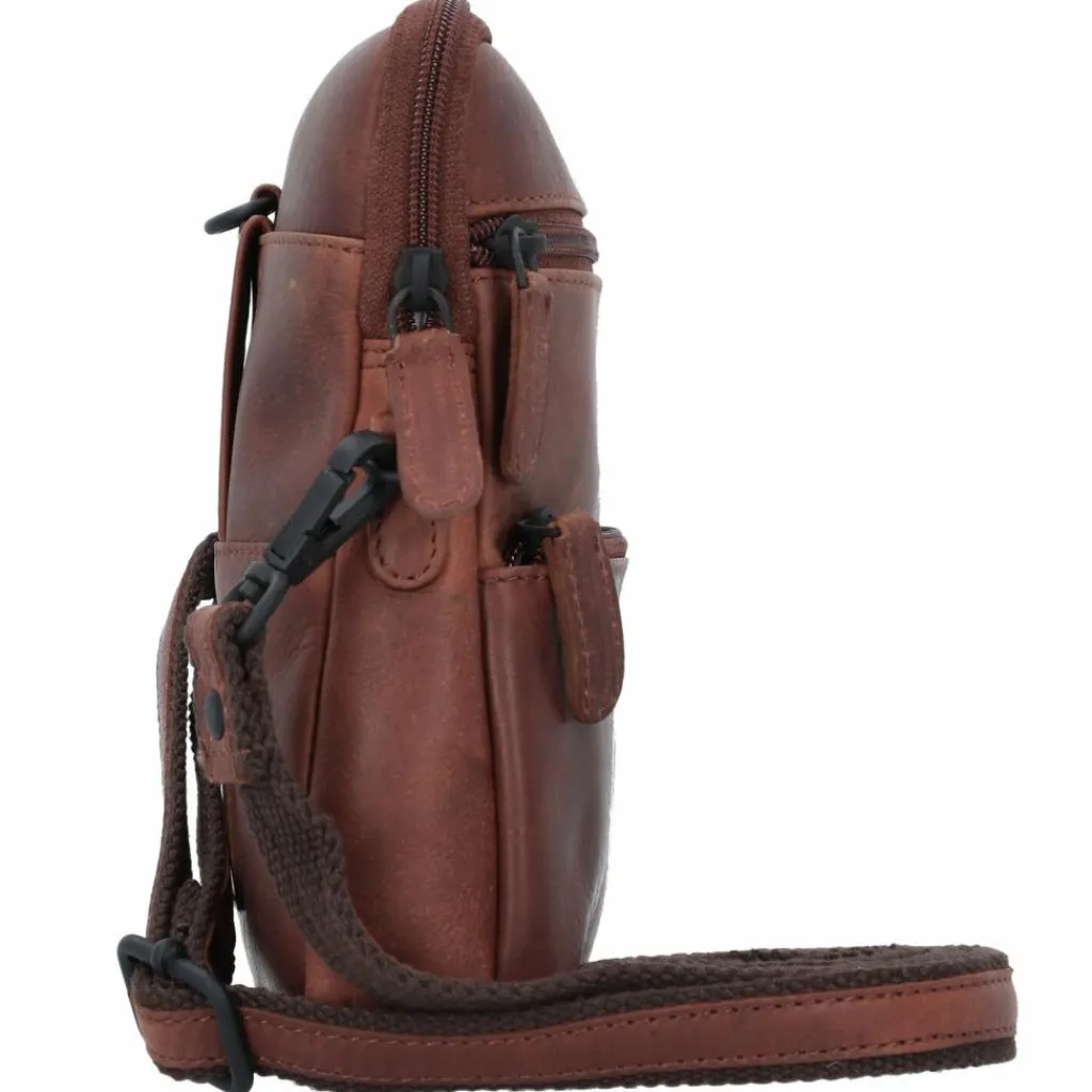 Jack Kinsky Risör Umhängetasche Leder 15.5 cm cognac