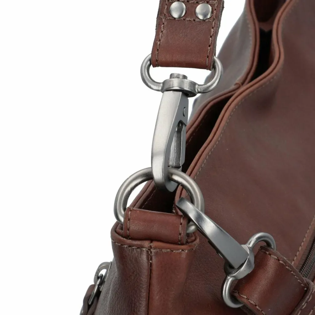 Hot Jack Kinsky Schultertasche Leder 33 cm mokka