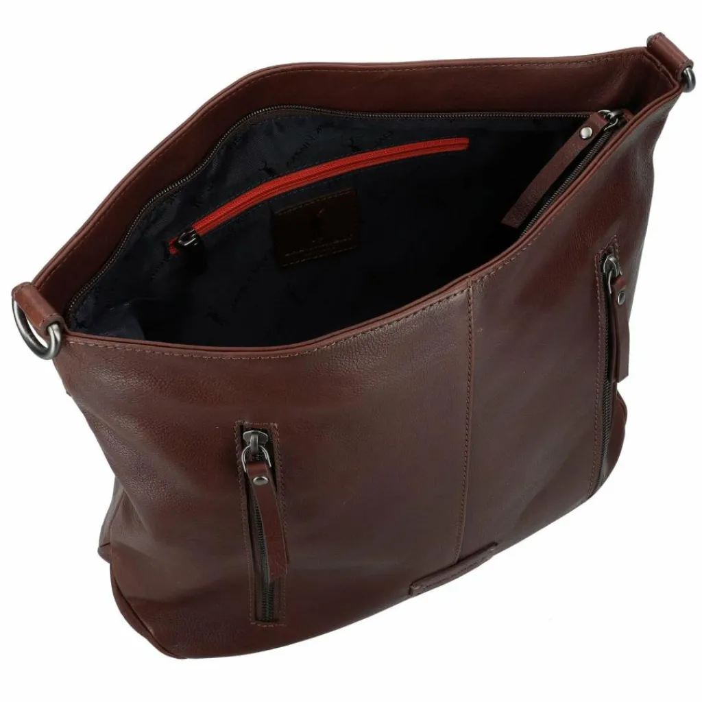 Hot Jack Kinsky Schultertasche Leder 33 cm mokka