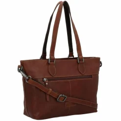 Jack Kinsky Schultertaschen<Schultertasche Leder 27 cm cognac