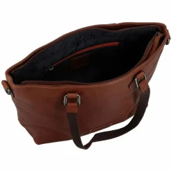 Jack Kinsky Schultertaschen<Schultertasche Leder 27 cm cognac
