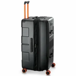 Jeep 4-Rollen Koffer|Hartgepäck<JH002B 4 Rollen Trolley 80 cm mit Dehnfalte black