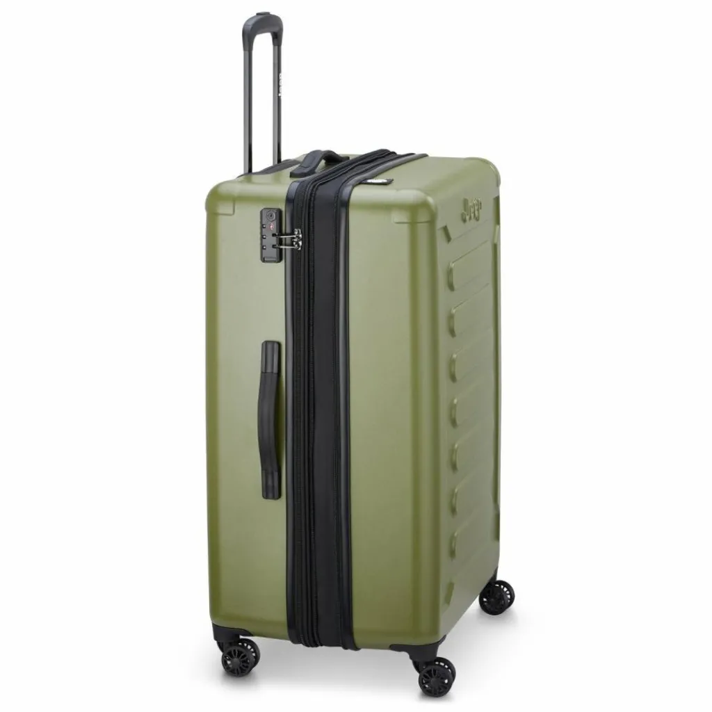 Best Jeep JH004C 4 Rollen Trolley 75 cm mit Dehnfalte avocade green