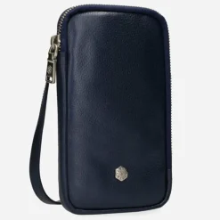 Clearance Jekyll & Hide Paris Handytasche Leder 10 cm metallic indigo
