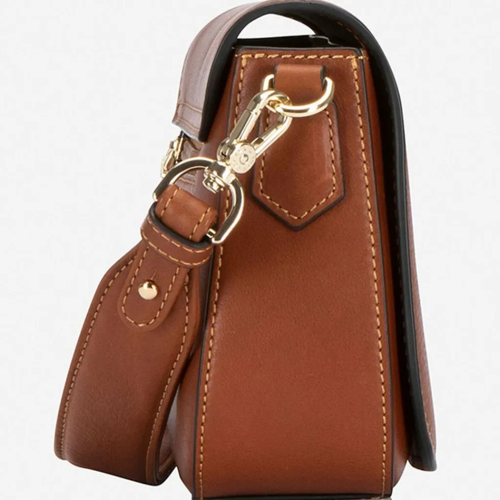 Jekyll & Hide Schultertaschen<Paris Schultertasche Leder 22 cm braun