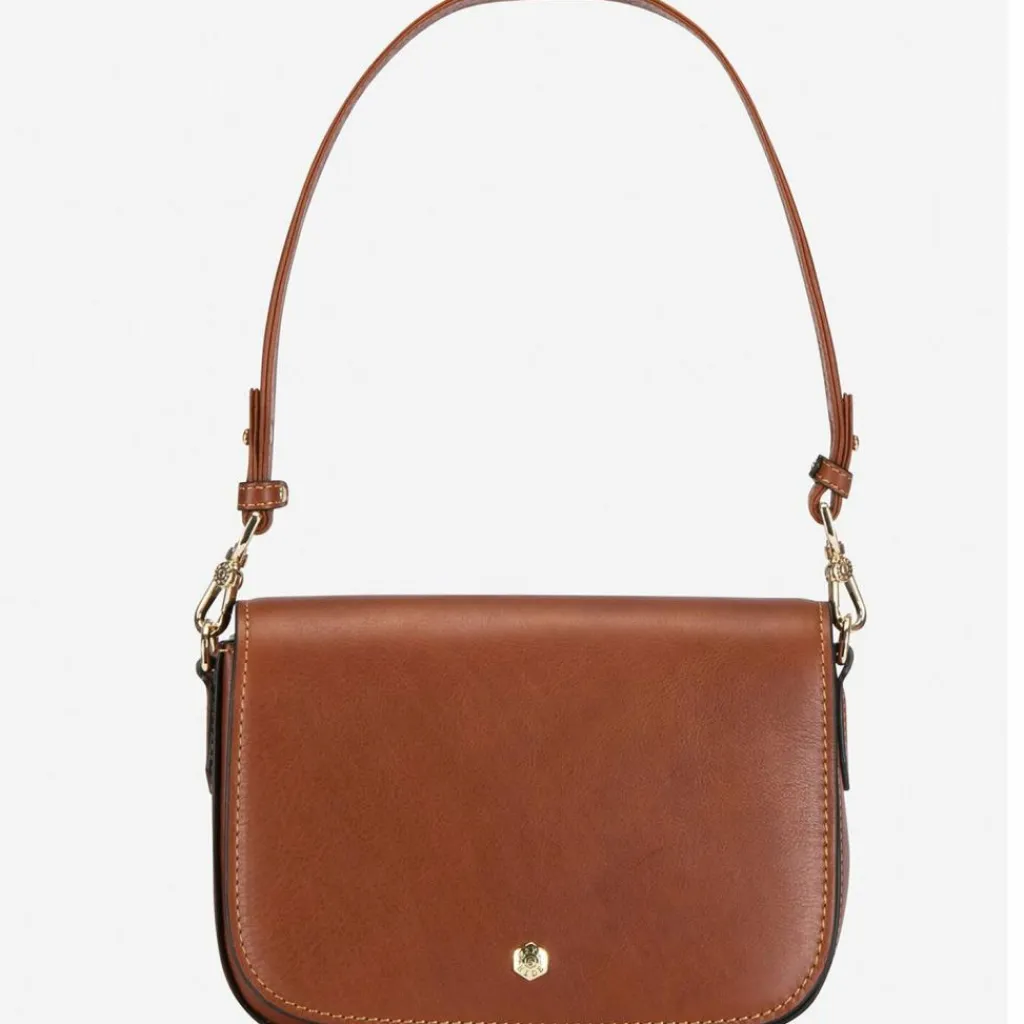 Jekyll & Hide Schultertaschen<Paris Schultertasche Leder 22 cm braun