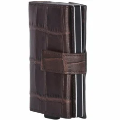 Best Joop! Fano C-Three Kreditkartenetui RFID Schutz Leder 7 cm darkbrown