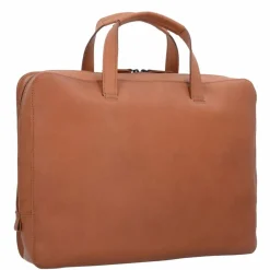 Jost Laptoptaschen|Aktentaschen<Futura Aktentasche Leder 38 cm Laptopfach cognac