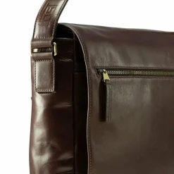 Clearance Jost Skagen Aktentaschen Messenger Leder 38 cm Laptopfach redbrown