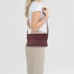 Jost Umhängetaschen<Vika Umhängetasche Leder 28 cm wine