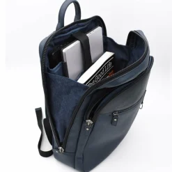 Sale Jump Boston Rucksack 39 cm Leder Laptopfach blue