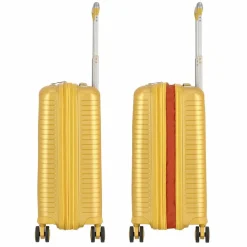 Jump Hartgepäck Kabinengepäck|4-Rollen Kabinentrolleys<Evae 4 Rollen Kabinentrolley 55 cm mit Dehnfalte yellow