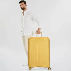 Best Jump Evae 4 Rollen Trolley 76 cm mit Dehnfalte jaune