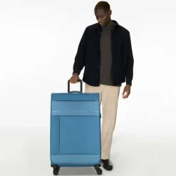 Jump Weichgepäck|4-Rollen Koffer<Monthélys 4 Rollen Trolley 78 cm mit Dehnfalte blue