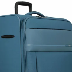 Jump Weichgepäck|4-Rollen Koffer<Monthélys 4 Rollen Trolley 78 cm mit Dehnfalte blue