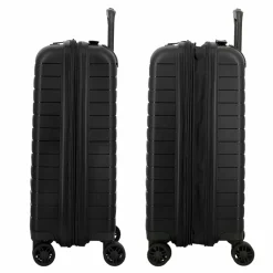 Best Jump Striper 4 Rollen Kabinentrolley 55 cm mit Dehnfalte dark grey