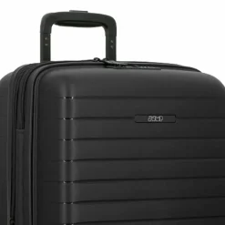 Best Jump Striper 4 Rollen Kabinentrolley 55 cm mit Dehnfalte dark grey