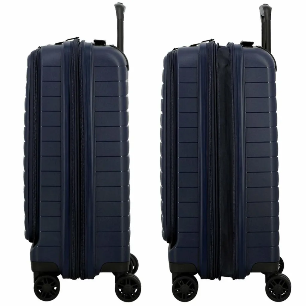 Online Jump Striper 4 Rollen Kabinentrolley 55 cm mit Dehnfalte dark blue