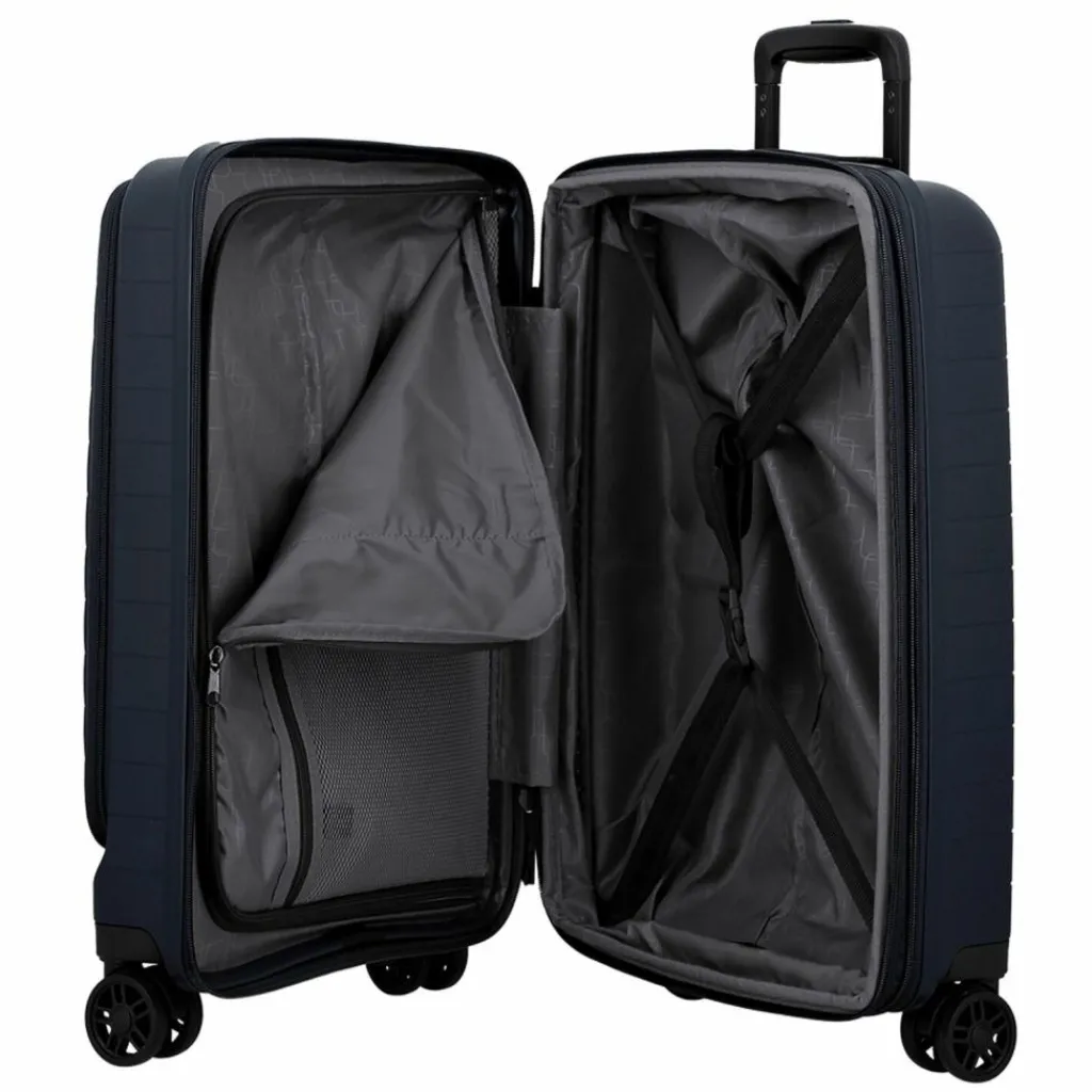 Online Jump Striper 4 Rollen Kabinentrolley 55 cm mit Dehnfalte dark blue