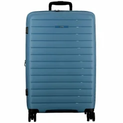 Jump 4-Rollen Koffer|Hartgepäck<Striper 4 Rollen Trolley 68 cm mit Dehnfalte blue