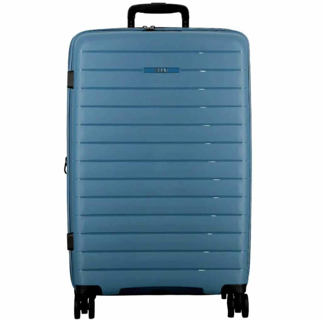 Jump 4-Rollen Koffer|Hartgepäck<Striper 4 Rollen Trolley 68 cm mit Dehnfalte blue
