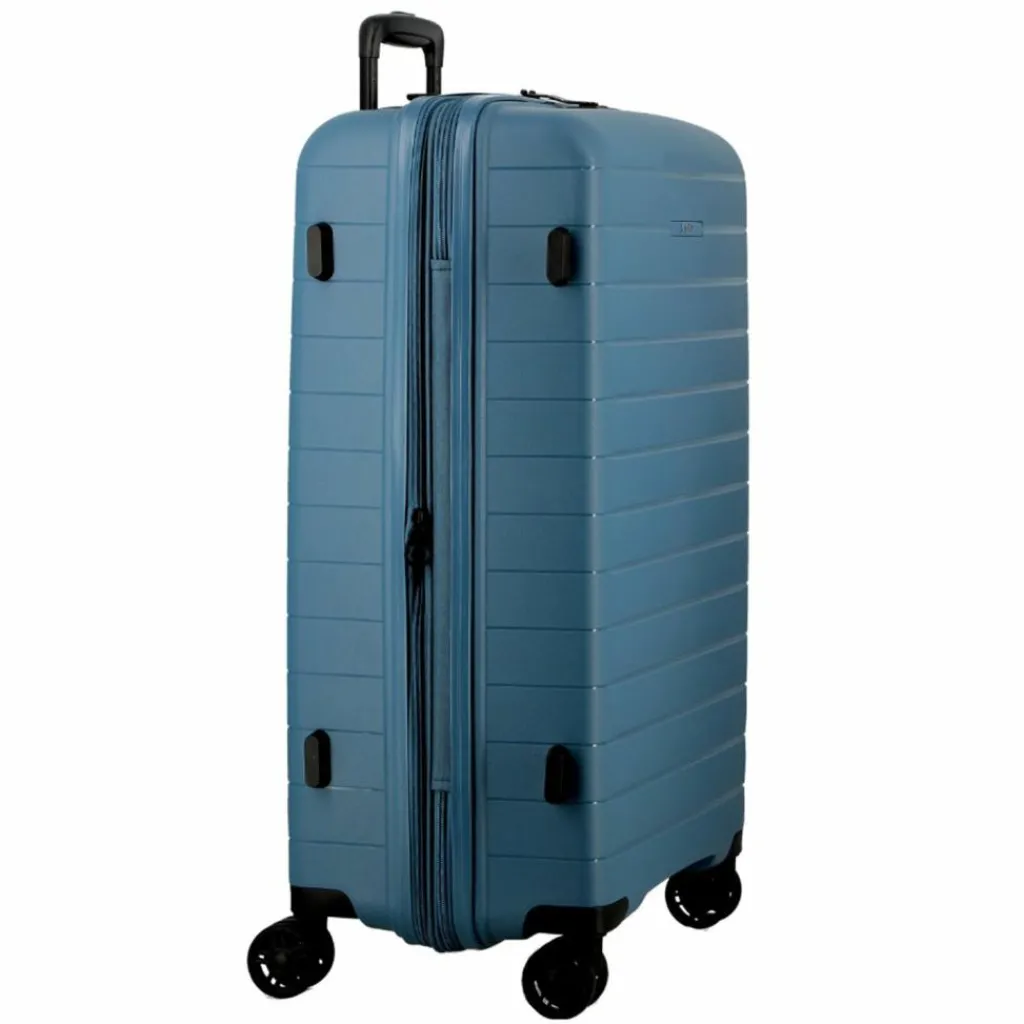 Jump 4-Rollen Koffer|Hartgepäck<Striper 4 Rollen Trolley 68 cm mit Dehnfalte blue