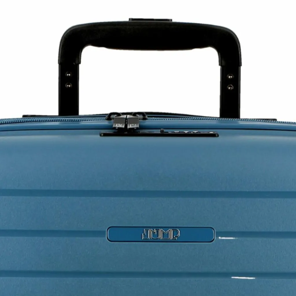 Jump 4-Rollen Koffer|Hartgepäck<Striper 4 Rollen Trolley 68 cm mit Dehnfalte blue
