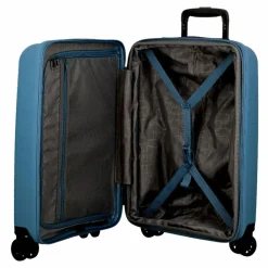 Jump 4-Rollen Koffer|Hartgepäck<Striper 4 Rollen Trolley 77 cm mit Dehnfalte blue