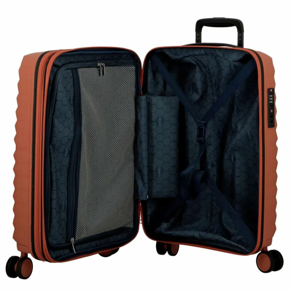 Sale Jump Xwave 4 Rollen Kabinentrolley 55 cm mit Dehnfalte brique