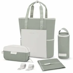 Kapten & Son Wickelrucksäcke<Lindby Wickeltaschenset 4 tlg. Laptopfach muted sage