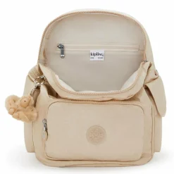 Clearance Kipling Basic Plus City Pack City Rucksack 33.5 cm sparkled beige