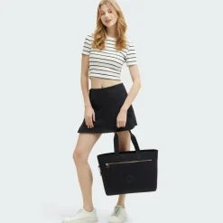 Kipling Shopper|Schultertaschen<Charm Plus Colissa Shopper Tasche 48 cm Laptopfach blck rose spice