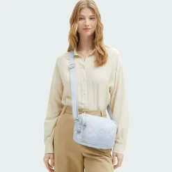 Discount Kipling K.Quilt Abanu Zip Umhängetasche M 24 cm water blue quilt