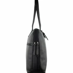 Outlet Klondike 1896 Gold Charles Aktentasche Leder 37 cm Laptopfach schwarz