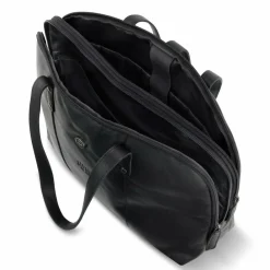 Outlet Klondike 1896 Gold Charles Aktentasche Leder 37 cm Laptopfach schwarz