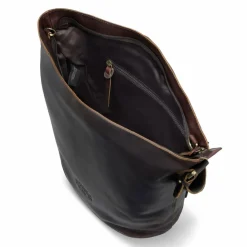 Klondike 1896 Schultertaschen<Rush Samanta Schultertasche Leder 27 cm dunkelbraun