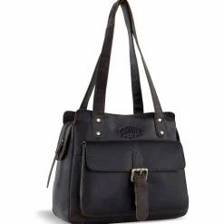 Hot Klondike 1896 Rush Zoe Schultertasche Leder 26 cm dunkelbraun