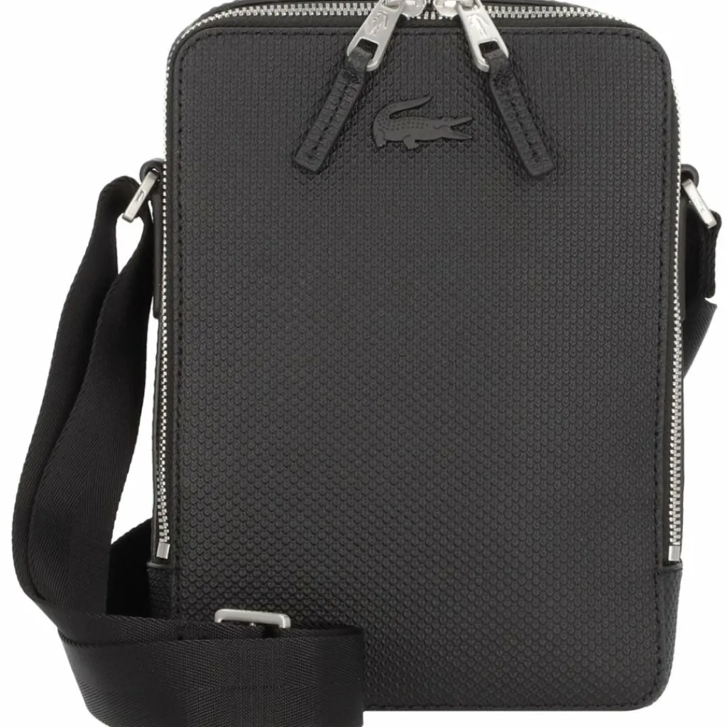 Clearance Lacoste Chantaco Umhängetasche Leder 17 cm noir