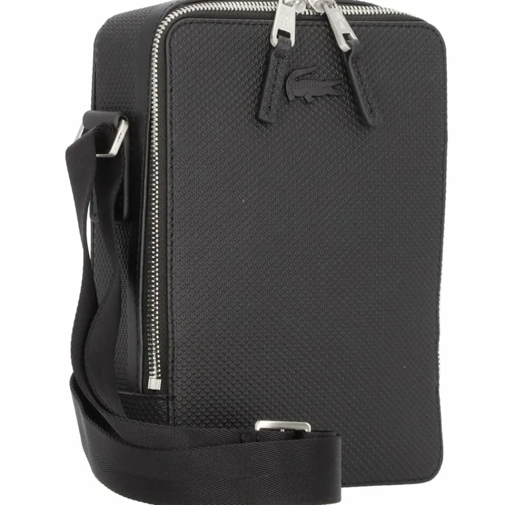 Clearance Lacoste Chantaco Umhängetasche Leder 17 cm noir