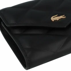 Lacoste Damengeldbörsen Querformat<Core Essentials Crocodelle Geldbörse Leder 11.5 cm noir