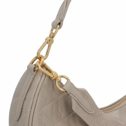 Outlet Lacoste Maheki Schultertasche Leder 24 cm simply taupe