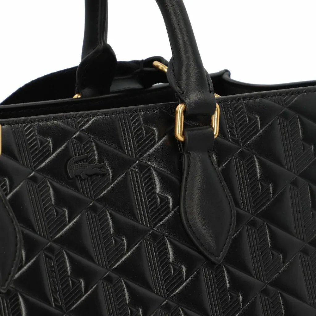 Discount Lacoste Maheki Shopper Tasche Leder 43 cm noir